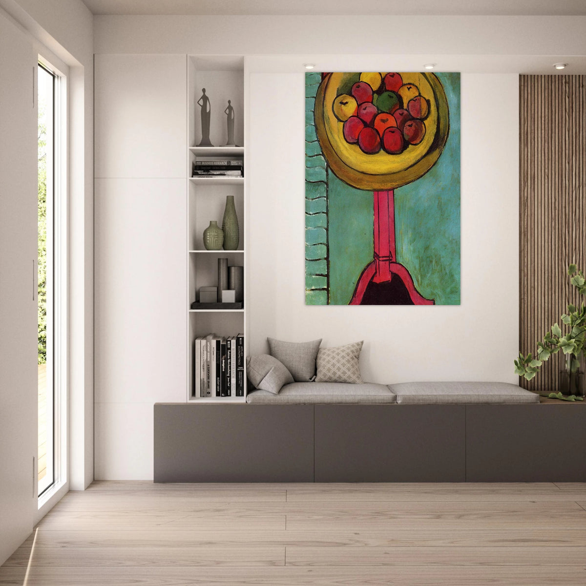 APPLES ON A TABLE GREEN BACKGROUND 1916 - Henri Matisse Art Prints - 100x150 cm / 40x60″ inches | Henri Matisse Poster | Henri Matisse Prints