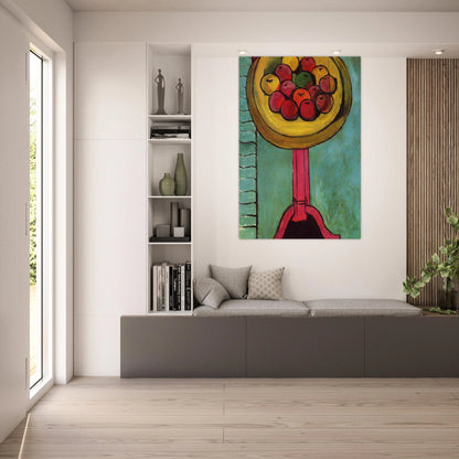 APPLES ON A TABLE GREEN BACKGROUND 1916 - Henri Matisse Art Prints - 100x150 cm / 40x60″ inches | Henri Matisse Poster | Henri Matisse Prints
