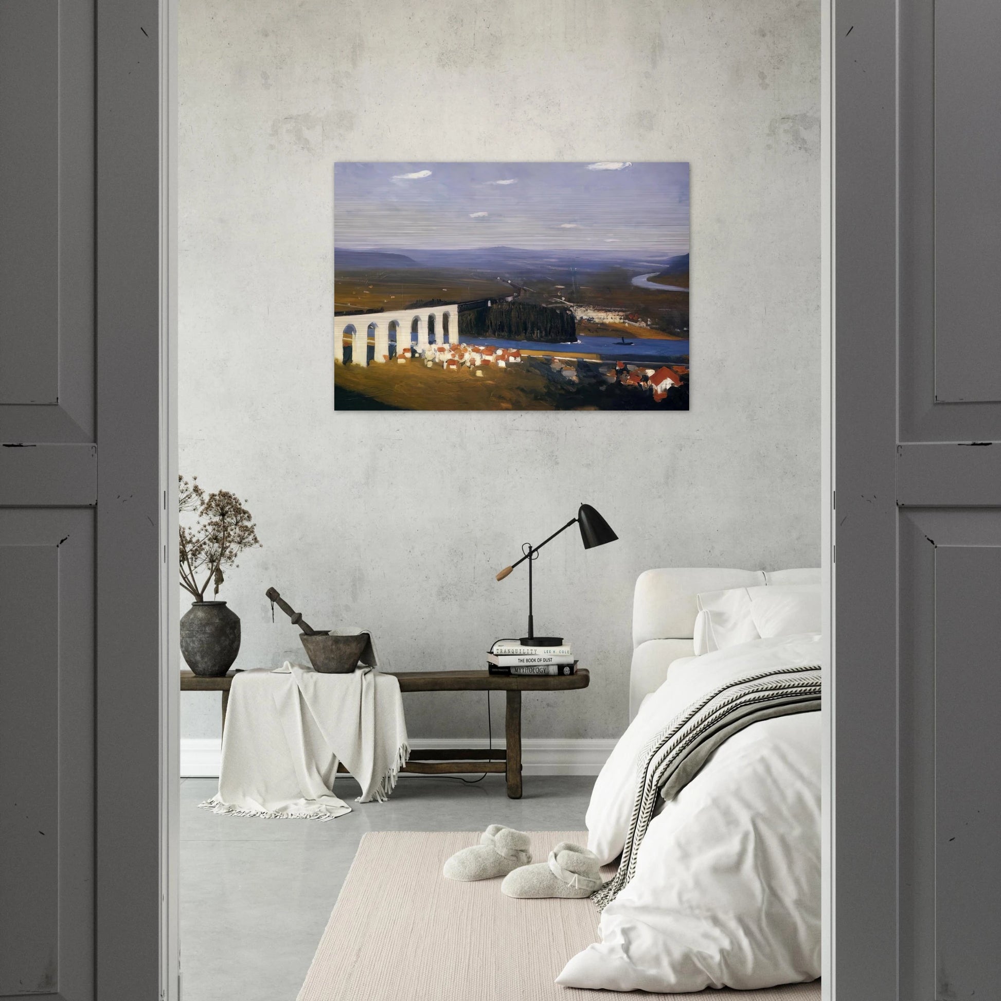 Valley of the Seine - Edward Hopper Brushed Aluminum Print - 70x100 cm / 28x40 inches | Edward Hopper Aluminum Print | Edward Hopper Prints