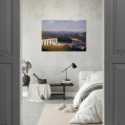 Valley of the Seine - Edward Hopper Brushed Aluminum Print - 70x100 cm / 28x40 inches | Edward Hopper Aluminum Print | Edward Hopper Prints