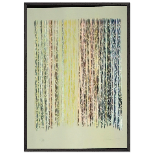 Paplito della Luce - 1983 - Piero Dorazio 70x100 cm / 28x40 inches Framed Art Print – Black Wooden Frame