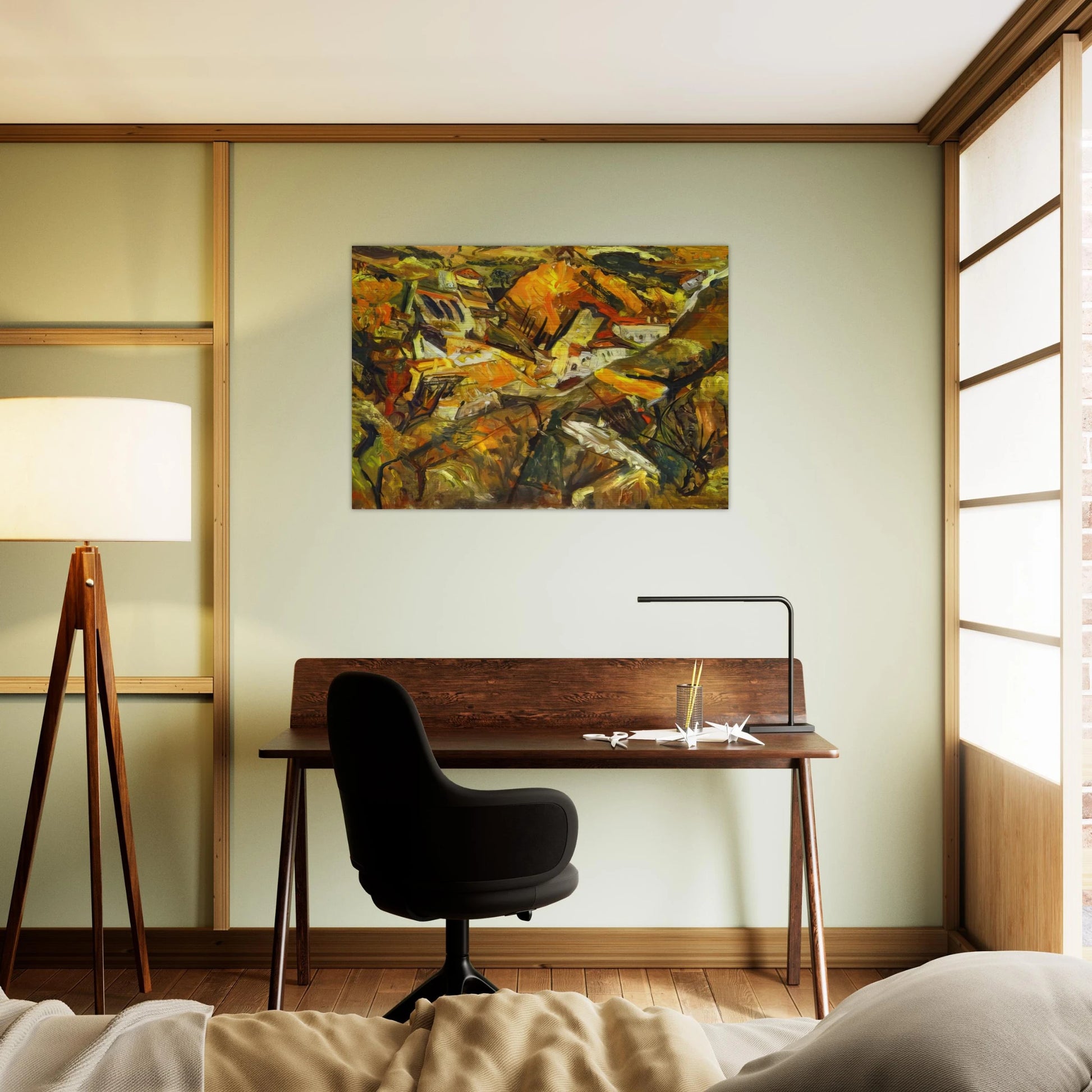 CERET LANDSCAPE - Chaim Soutine Brushed Aluminum Print - 70x100 cm / 28x40 inches | Chaim Soutine Aluminum Print | Chaim Soutine Prints
