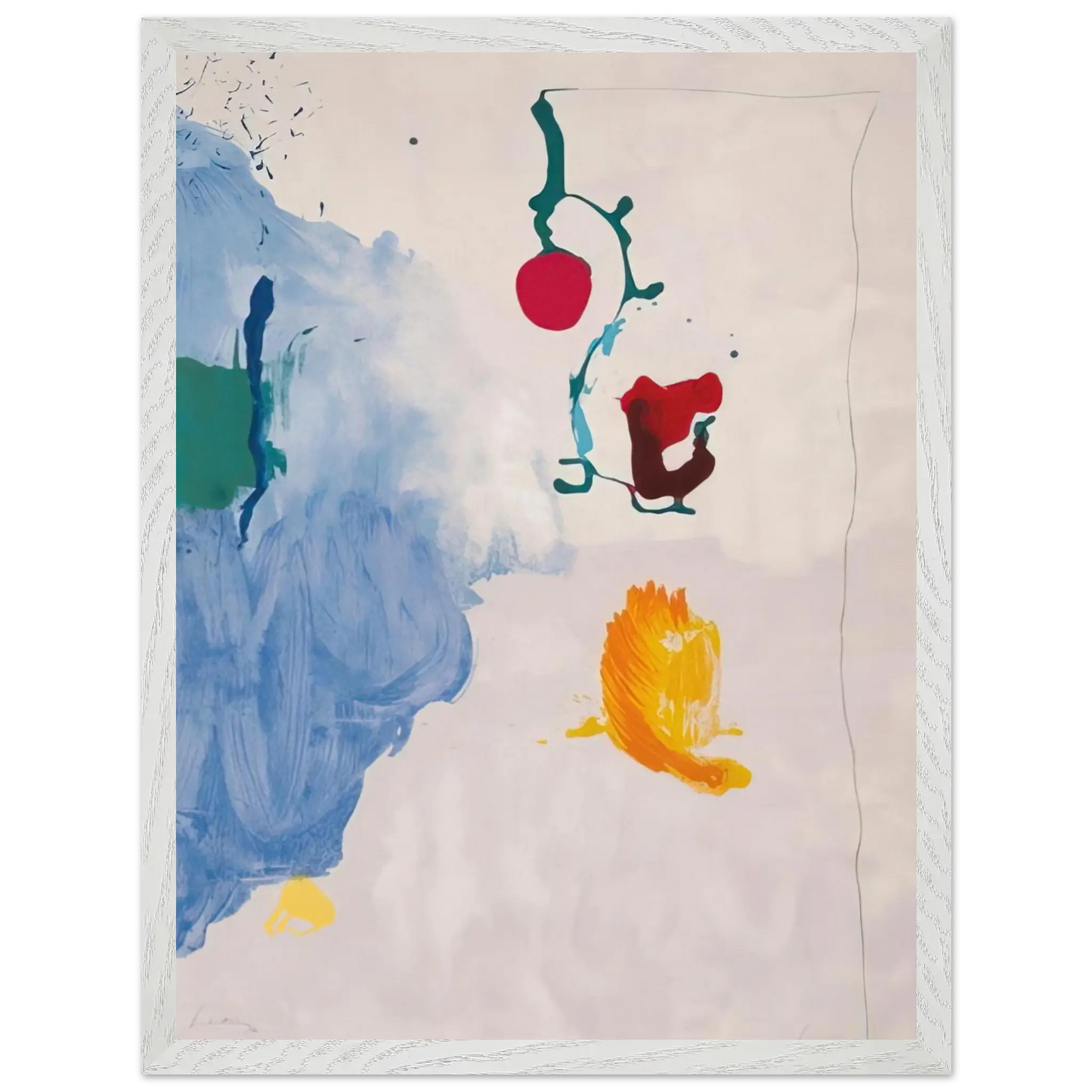 Helen Frankenthaler - Eve - 1995 Wall art - 60x80 cm / 24x32 Inches - Premium Wooden Framed Poster With Fine Art Paper - Black frame