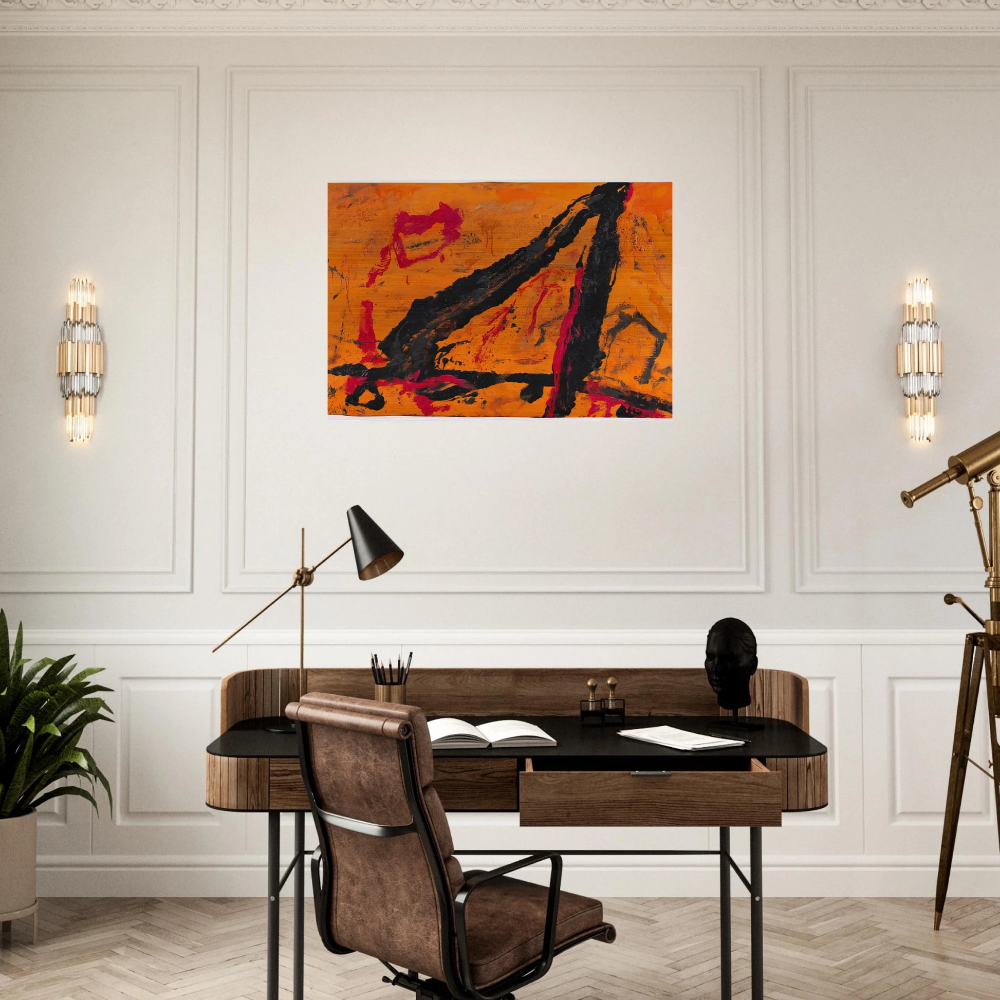 Timra - 1989 - Emil Schumacher Brushed Aluminum Print - 70x100 cm / 28x40 inches | Emil Schumacher Aluminum Print | Emil Schumacher Prints