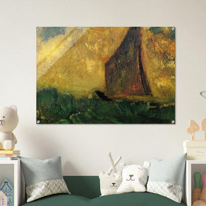 THE MYSTERIOUS BOAT - Odilon Redon Acrylic Print - 70x100 cm / 28x40″ inches