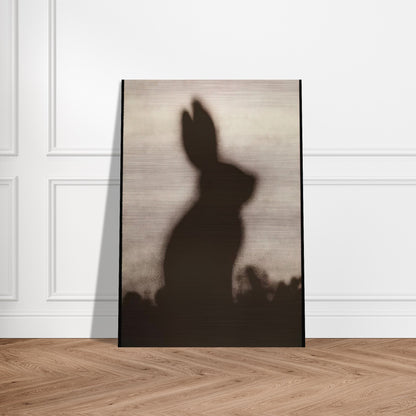 RABBIT 1986 - Edward Ruscha Brushed Aluminum Print - 70x100 cm / 28x40 inches | Edward Ruscha Aluminum Print | Edward Ruscha Prints