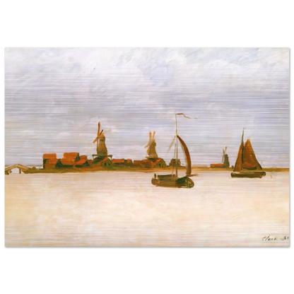 The Voorzaan - claude monet Brushed Aluminum Print - 70x100 cm / 28x40 inches | claude monet Aluminum Print | claude monet Prints