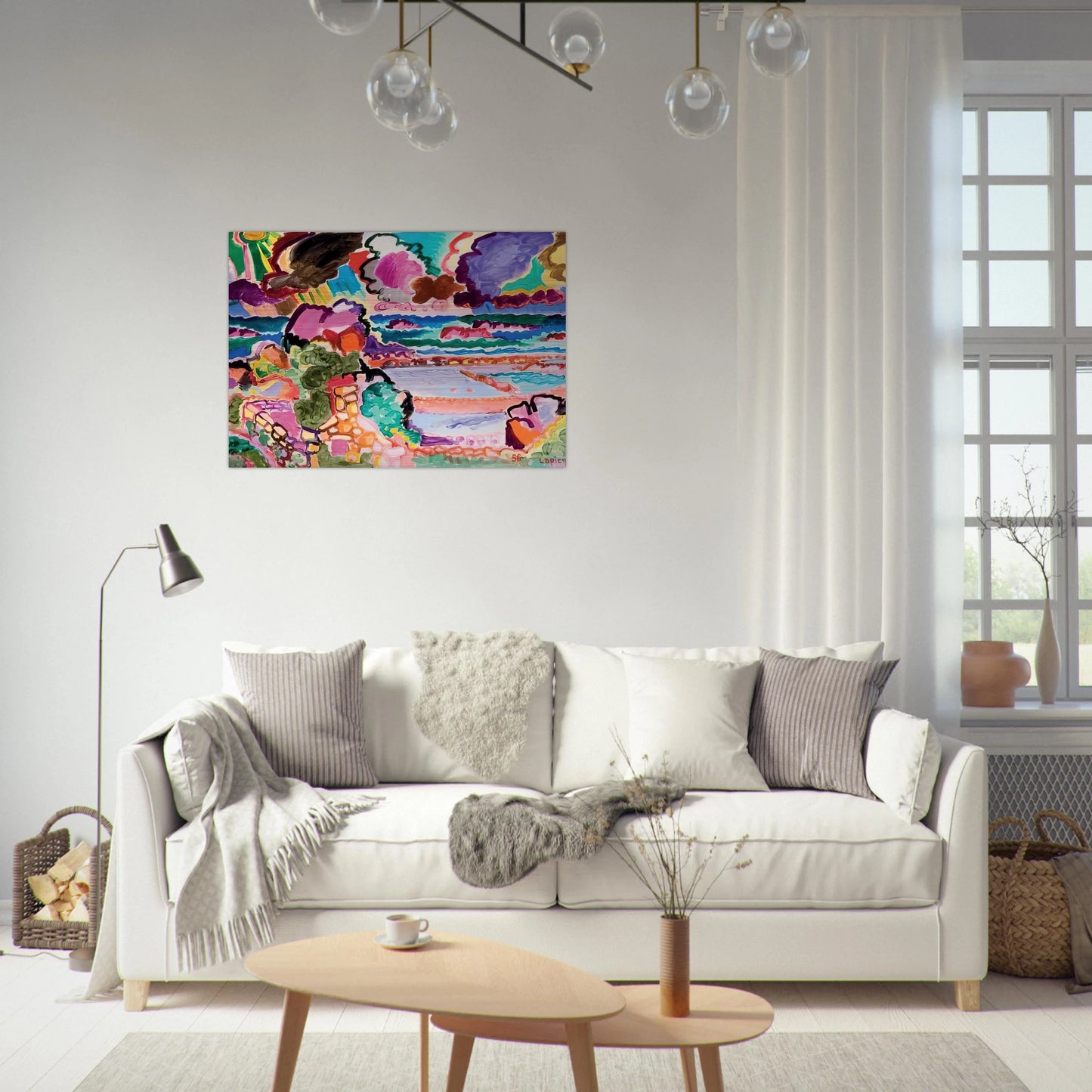 L'orage sur Bréhât - 1956 - Charles Lapicque Brushed Aluminum Print - 70x100 cm / 28x40 inches | Charles Lapicque Aluminum Print | Charles Lapicque Prints
