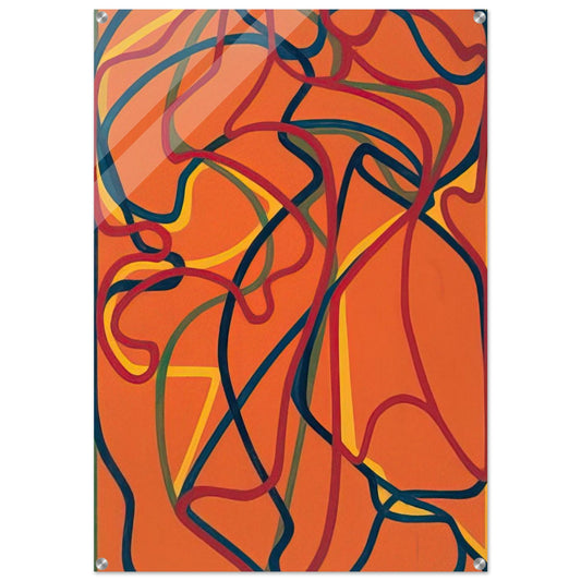 6 Red Rock 1 - 2002 - Brice Marden Acrylic Print - 70x100 cm / 28x40″ inches | Brice Marden Wall Art | Brice Marden Prints