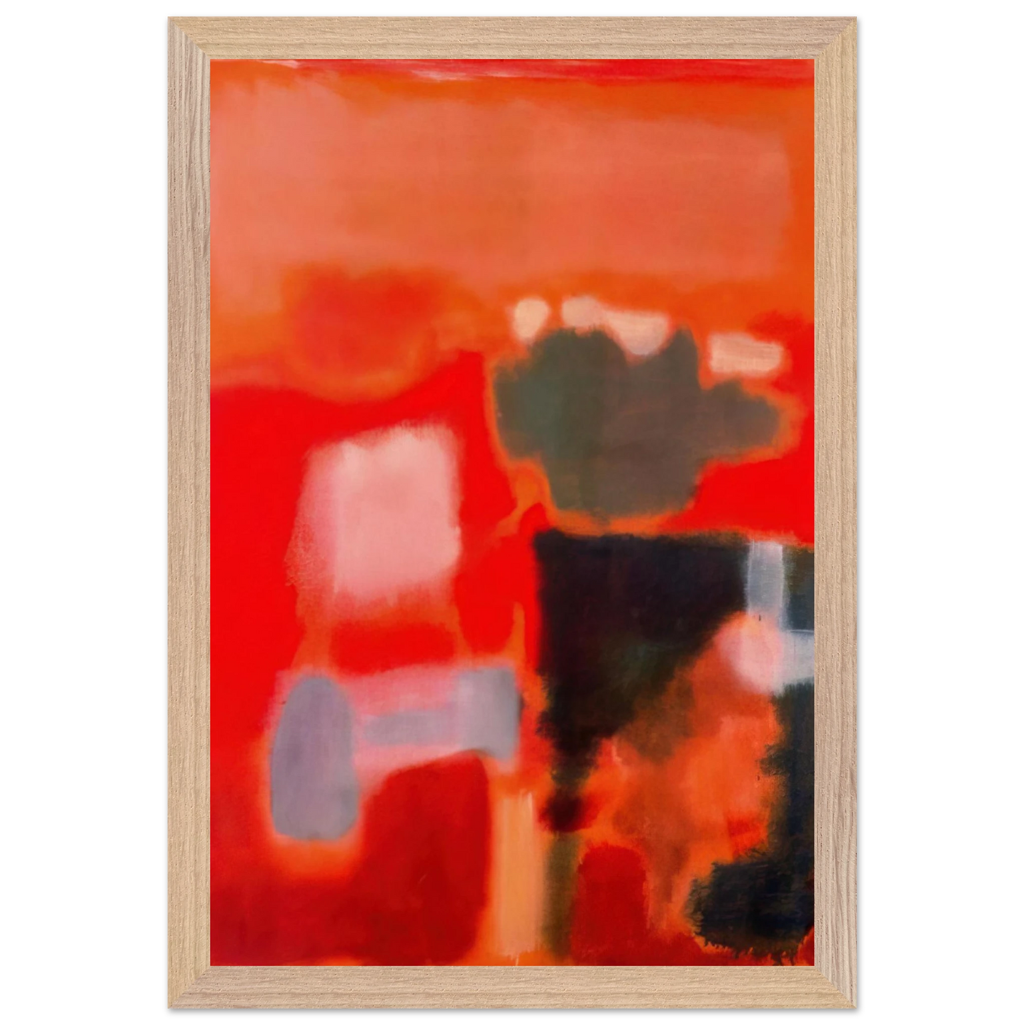 Mark Rothko - No.1 - 1949 Wall Art - 30x40 cm / 12x16 inches - Premium Wooden Framed Poster With Fine Art Paper-canvas - White frame