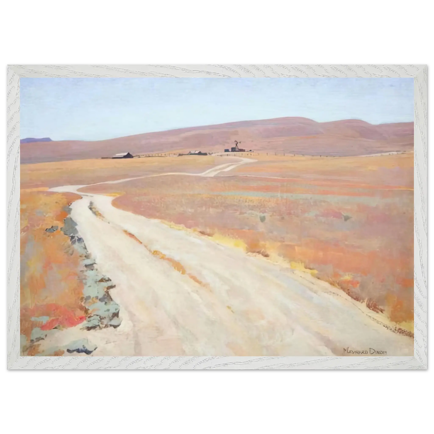 Maynard Dixon - ABANDONED RANCH 1935 Wall art - A3 (29.7 x 42  cm) - Premium Wooden Framed Poster With Fine Art Paper - Wood frame