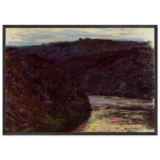 Valley of the Creuse - claude monet 70x100 cm / 28x40 inches Framed Art Print – Black Wooden Frame