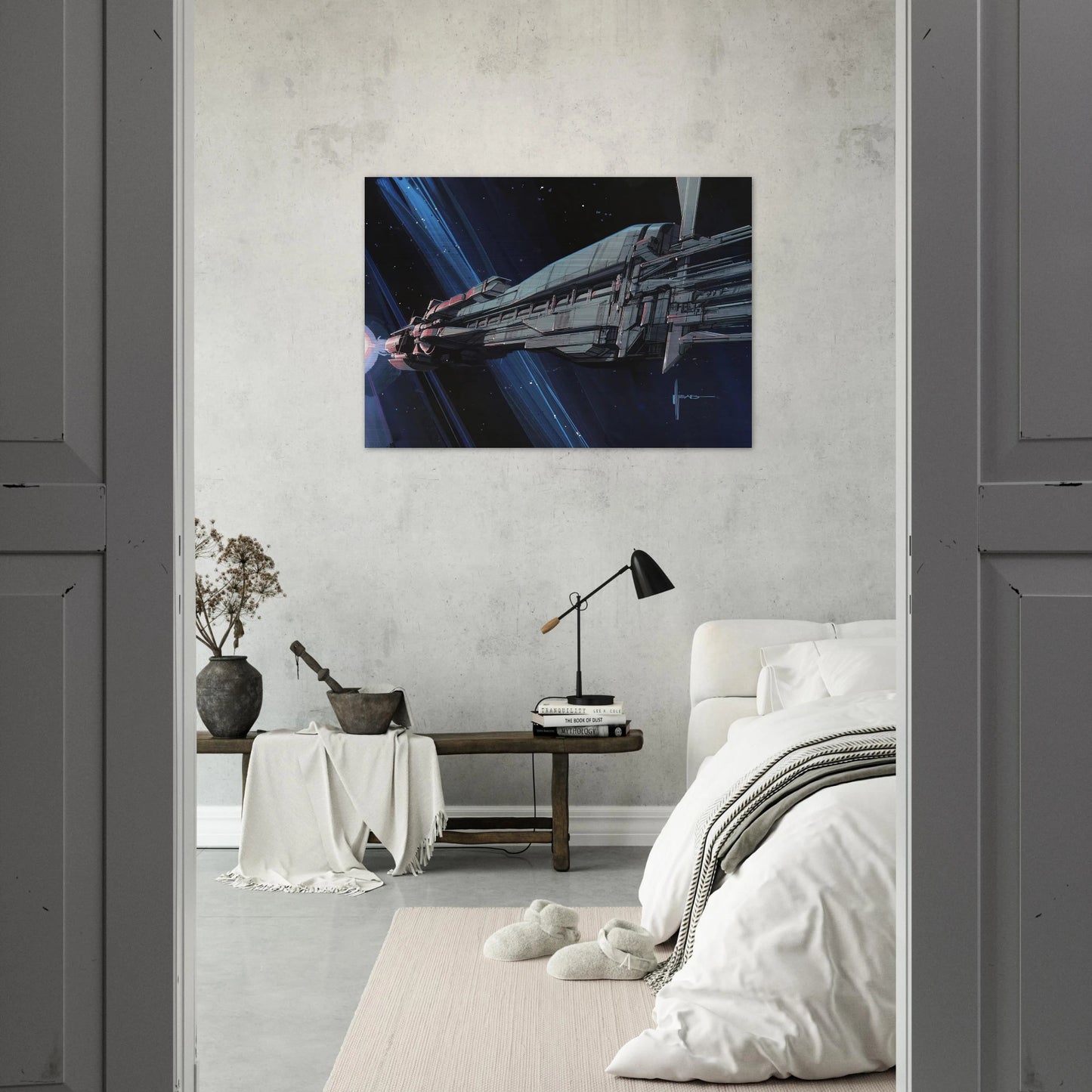 Syd Mead - Syd Mead Brushed Aluminum Print - 70x100 cm / 28x40 inches | Syd Mead Aluminum Print | Syd Mead Prints