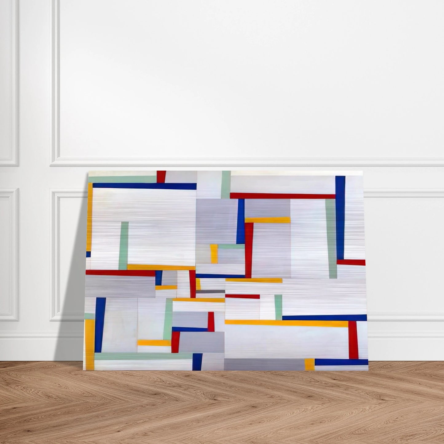 Relational Painting #9 - 1946 - Fritz Glarner Brushed Aluminum Print - 70x100 cm / 28x40 inches | Fritz Glarner Aluminum Print | Fritz Glarner Prints