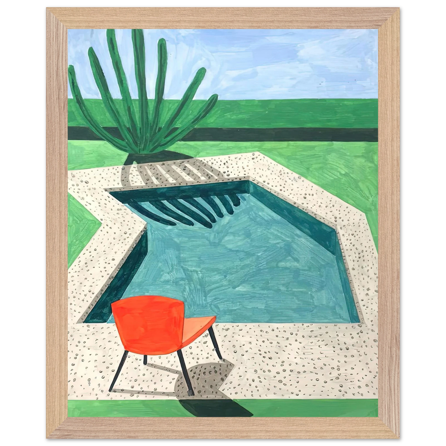 David Hockney - David Hockney Wall art - 40x50 cm / 16x20 inches - Premium Wooden Framed Poster With Fine Art Paper-canvas - Black frame