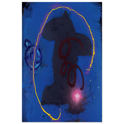 Black Something 8.2.90 - 1990 - John Hoyland Art Prints - 100x150 cm / 40x60″ inches | John Hoyland Poster | John Hoyland Prints