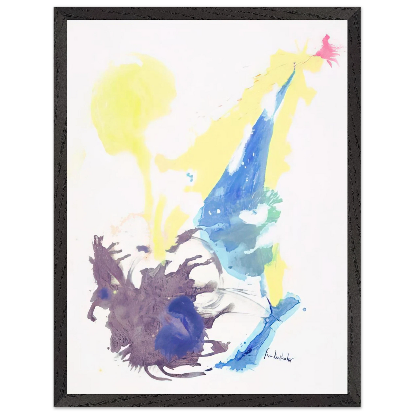 Helen Frankenthaler - Moving Day - 1961 Wall art - 40x50 cm / 16x20 inches - Premium Wooden Framed Poster With Fine Art Paper-canvas - Wood frame