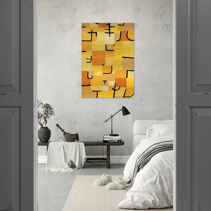 CHARACTERS IN YELLOW 1937 - Paul Klee Brushed Aluminum Print - 70x100 cm / 28x40 inches | Paul Klee Aluminum Print | Paul Klee Prints