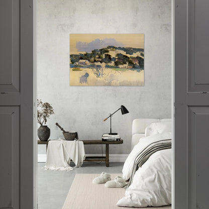 Houses on the Hill - Paul Cézanne Brushed Aluminum Print - 70x100 cm / 28x40 inches | Paul Cézanne Aluminum Print | Paul Cézanne Prints