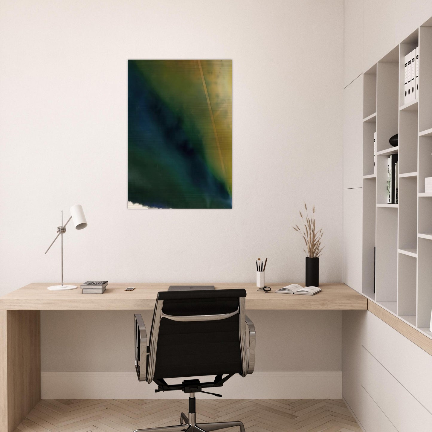 Light Fan - Sam Gilliam Brushed Aluminum Print - 70x100 cm / 28x40 inches | Sam Gilliam Aluminum Print | Sam Gilliam Prints