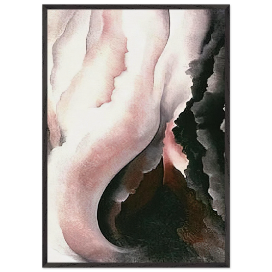 Dark Iris 2 - Georgia OKeeffe 70x100 cm / 28x40 inches Framed Art Print – Black Wooden Frame