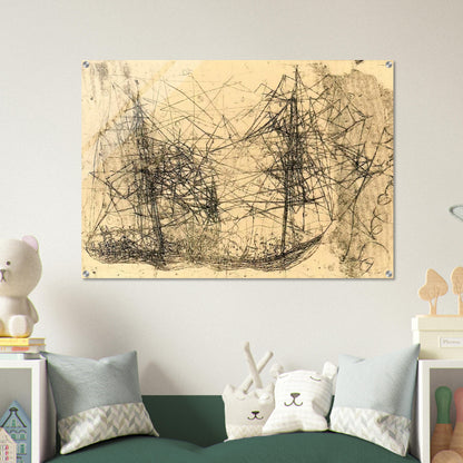 Barco - Art Informel - Wols Acrylic Print - 70x100 cm / 28x40″ inches | Wols Wall Art | Wols Prints