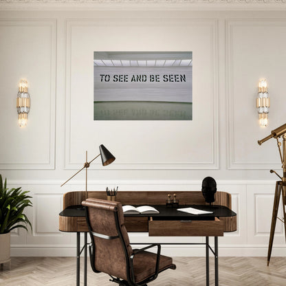 To See and Be Seen - 1972 - Lawrence Weiner Brushed Aluminum Print - 70x100 cm / 28x40 inches | Lawrence Weiner Aluminum Print | Lawrence Weiner Prints