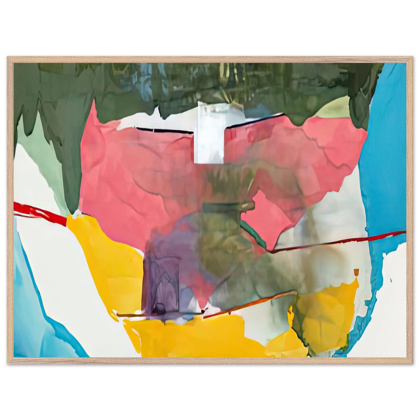 Helen Frankenthaler - Off White Square, 1973- Wall Art - 30x40 cm / 12x16 inches - Fine Art Poster-canvas - -