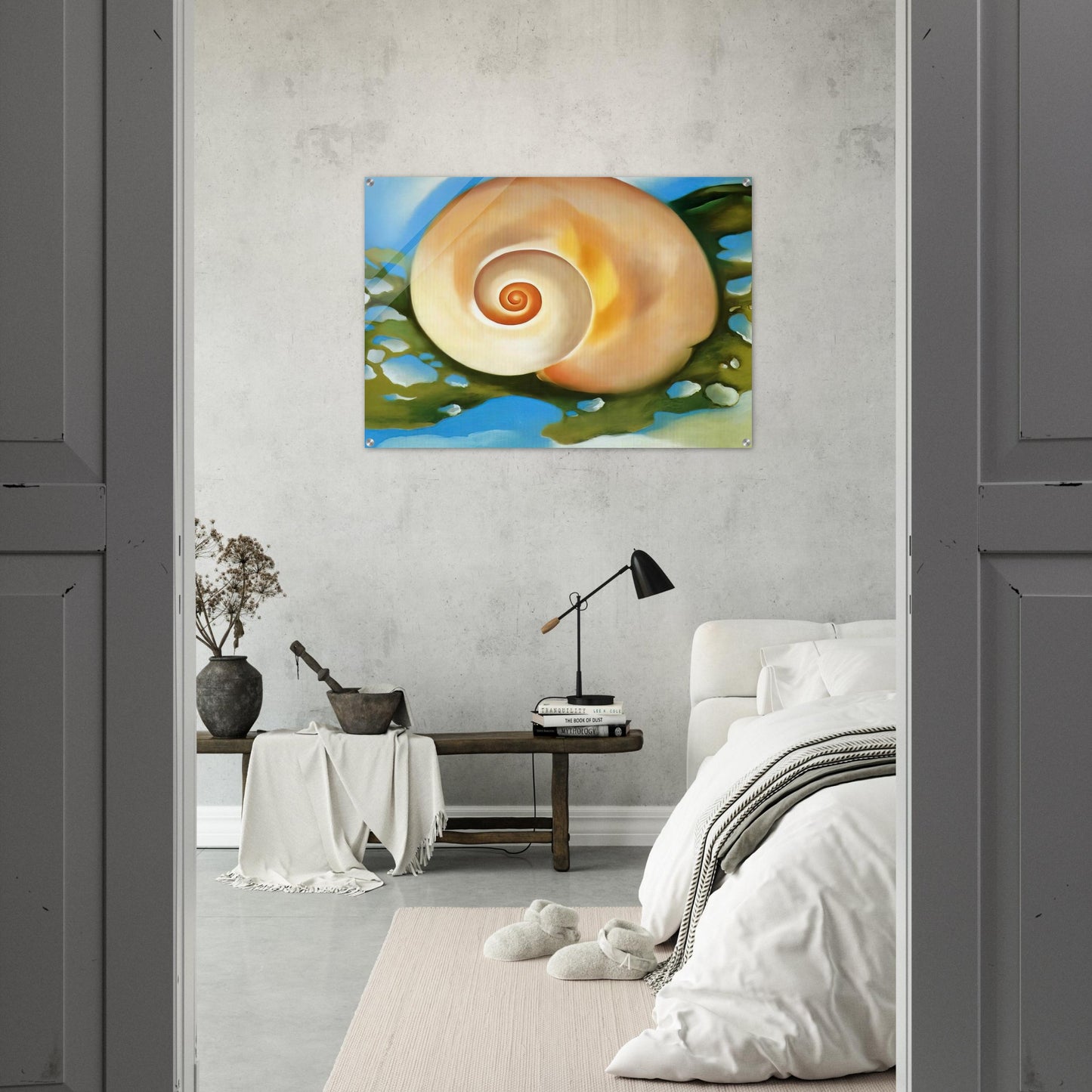 Pink Shell with Seaweed - Georgia O'Keeffe Acrylic Print - 70x100 cm / 28x40″ inches