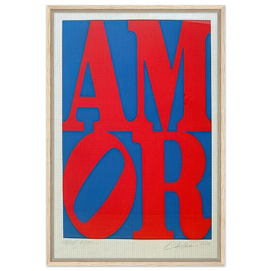 Amor - Robert Indiana Framed Canvas Print - 60x90 cm / 24x36″ inches