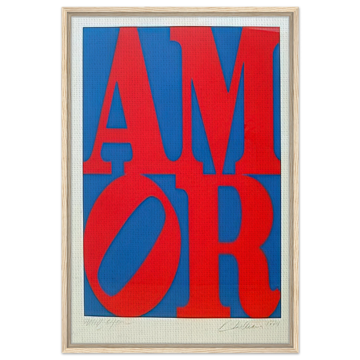 Amor - Robert Indiana Framed Canvas Print - 60x90 cm / 24x36″ inches