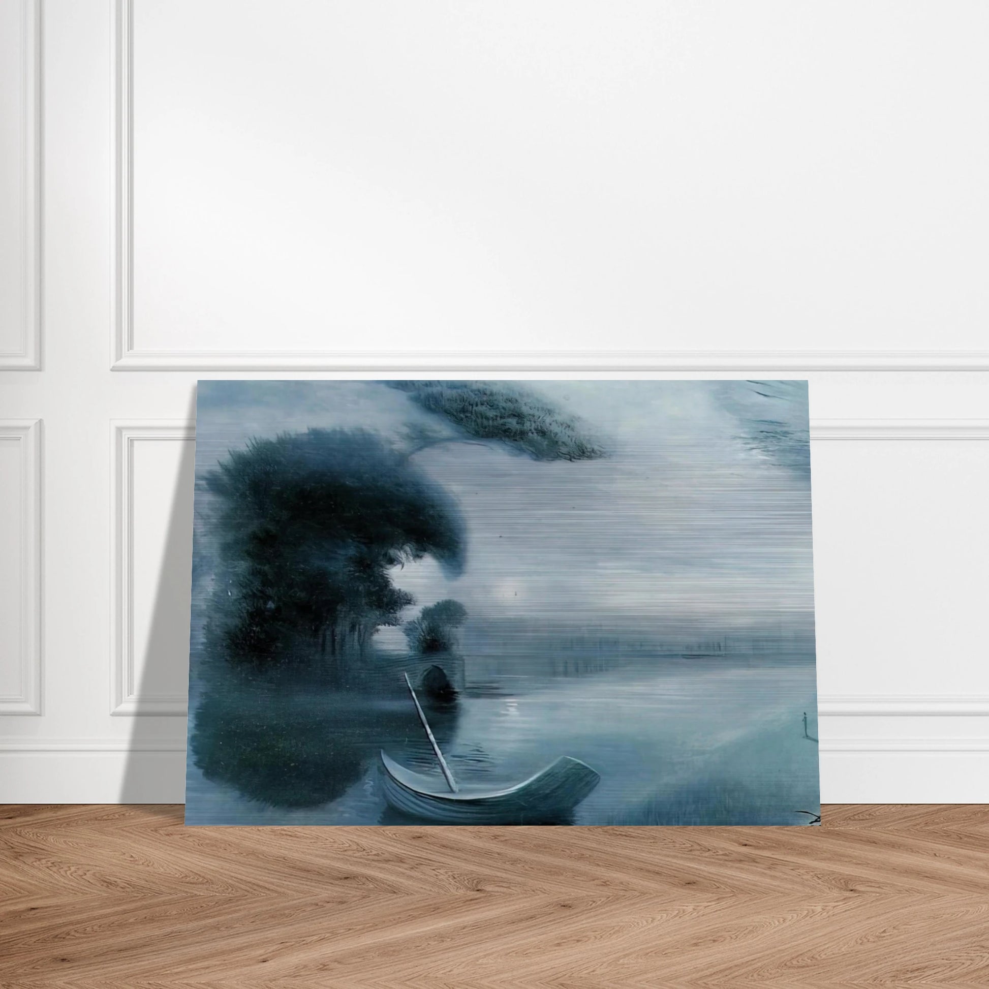 METAMORPHOSIS OF HITLER S FACE INTO A MOONLIT LANDSCAPE WITH ACCOMPANIMENT - Salvador Dali Brushed Aluminum Print - 70x100 cm / 28x40 inches | Salvador Dali Aluminum Print | Salvador Dali Prints