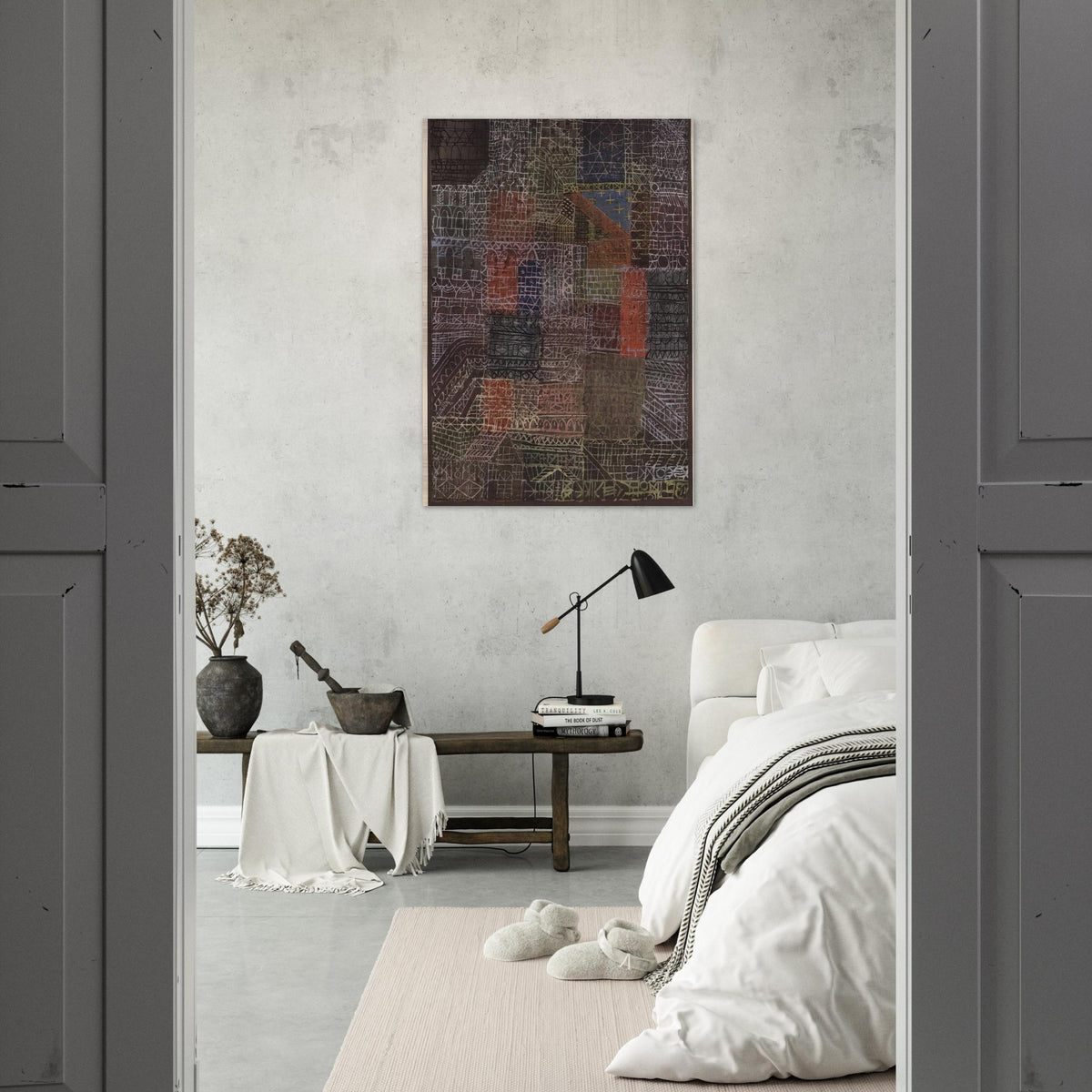 STRUCTURAL II 1924 - Paul Klee Brushed Aluminum Print - 70x100 cm / 28x40 inches | Paul Klee Aluminum Print | Paul Klee Prints