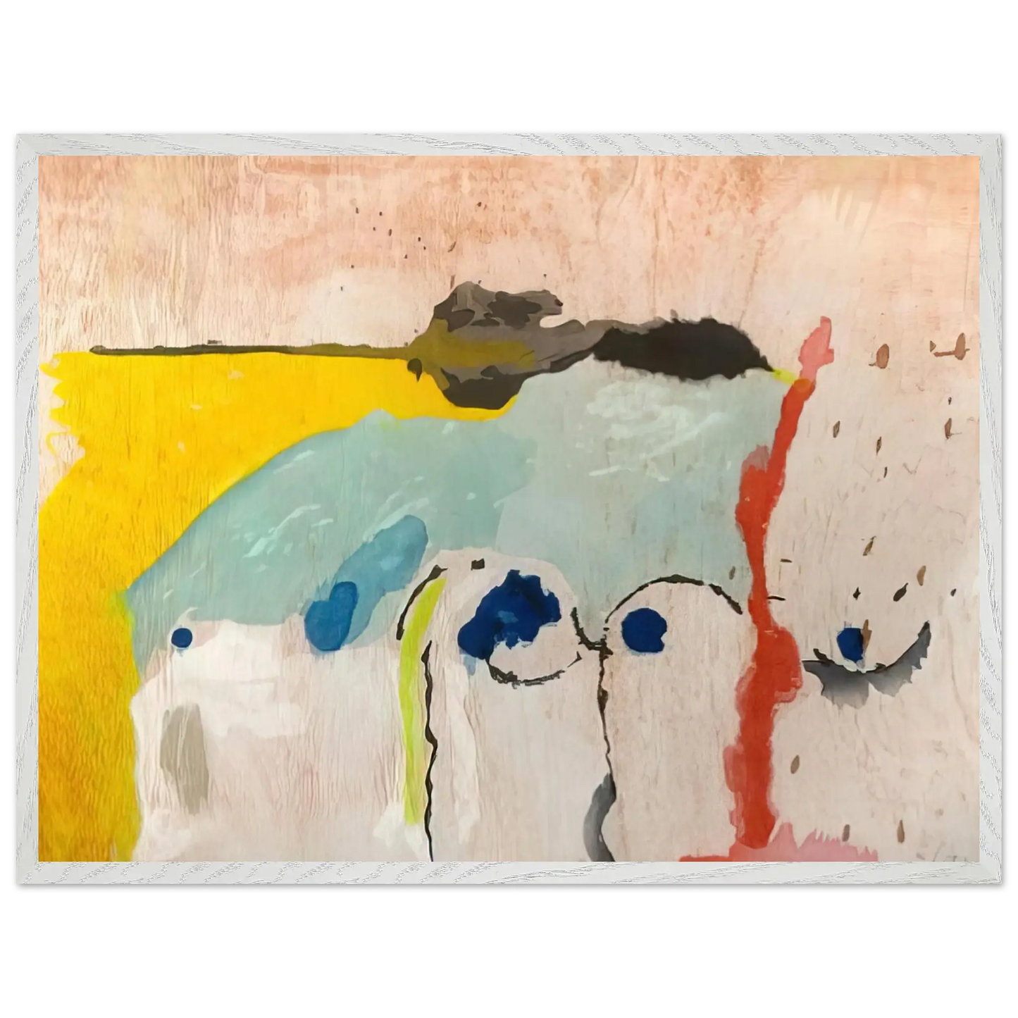Helen Frankenthaler - Tales of Genji I - 1998 Wall art - A3 (29.7 x 42  cm) - Premium Wooden Framed Poster With Fine Art Paper - White frame