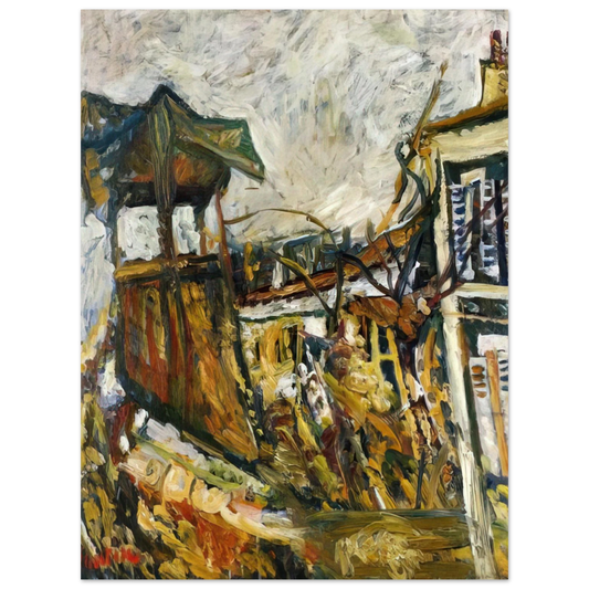 Chaim Soutine - PARISIAN SUBURB  75x100 cm / 30x40inches Fine Art Poster