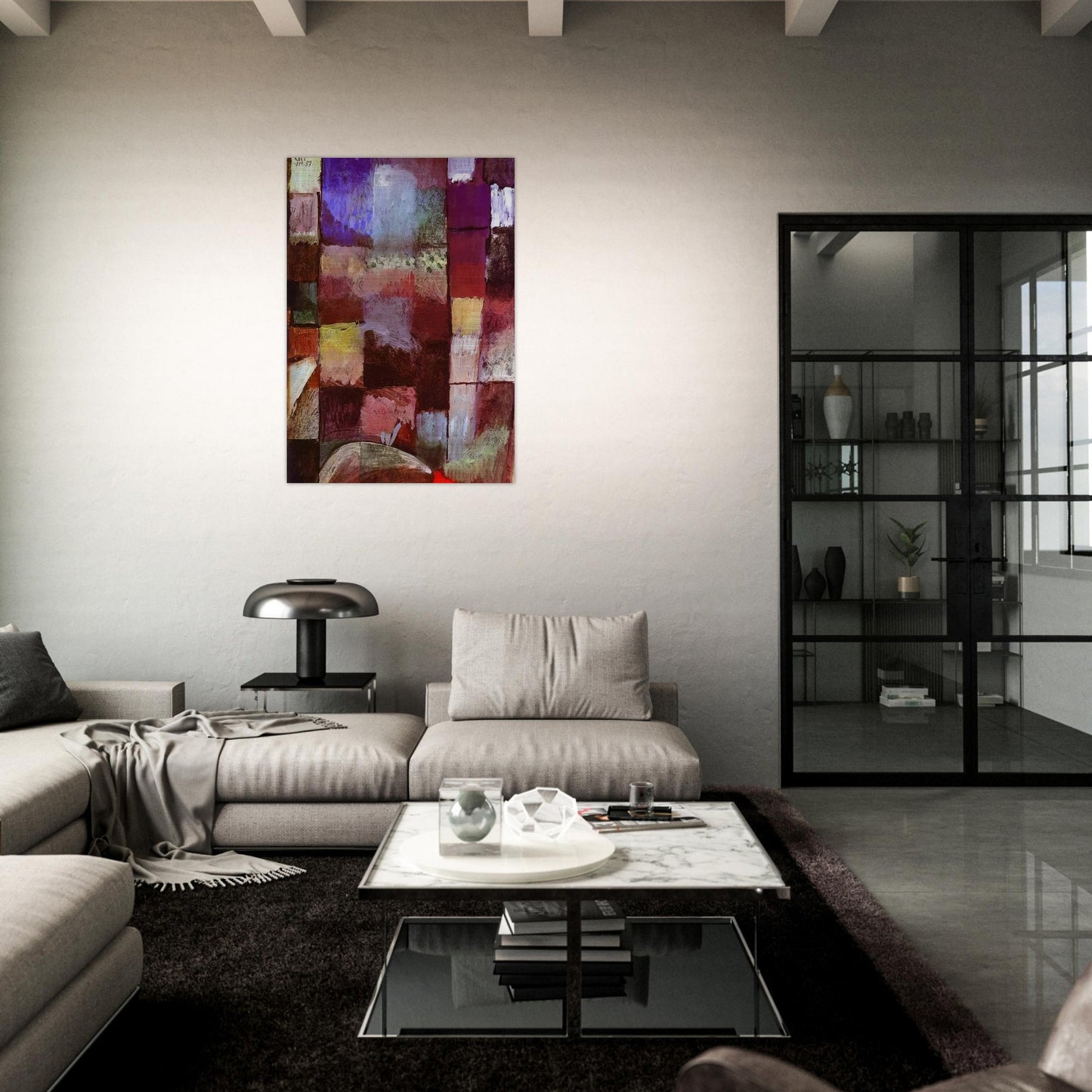 HAMAMET 1914 - Paul Klee Brushed Aluminum Print - 70x100 cm / 28x40 inches | Paul Klee Aluminum Print | Paul Klee Prints