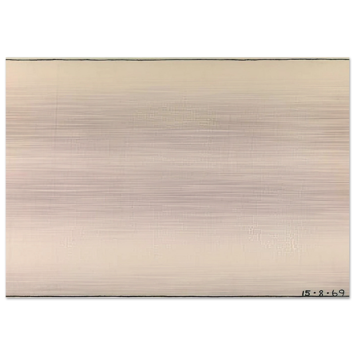 Nothing to be Afraid Of IV 15.8.69 - 1969 - Bob Law Brushed Aluminum Print - 70x100 cm / 28x40 inches | Bob Law Aluminum Print | Bob Law Prints