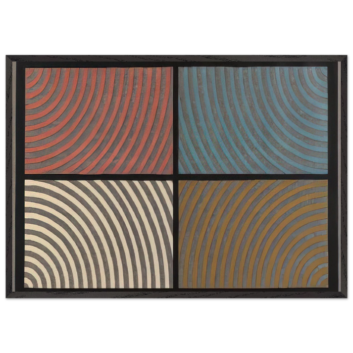 Arcs from Four Corners - Sol LeWitt 70x100 cm / 28x40 inches Framed Art Print – Black Wooden Frame