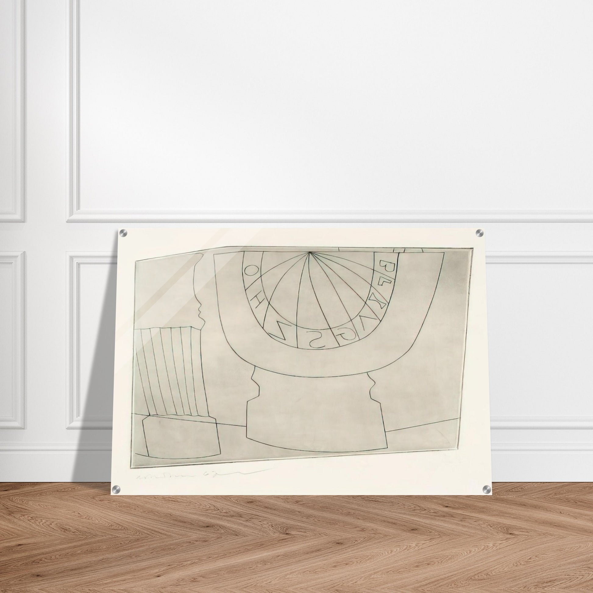 Turkish sundial  column - 1967 - Ben Nicholson Acrylic Print - 70x100 cm / 28x40″ inches
