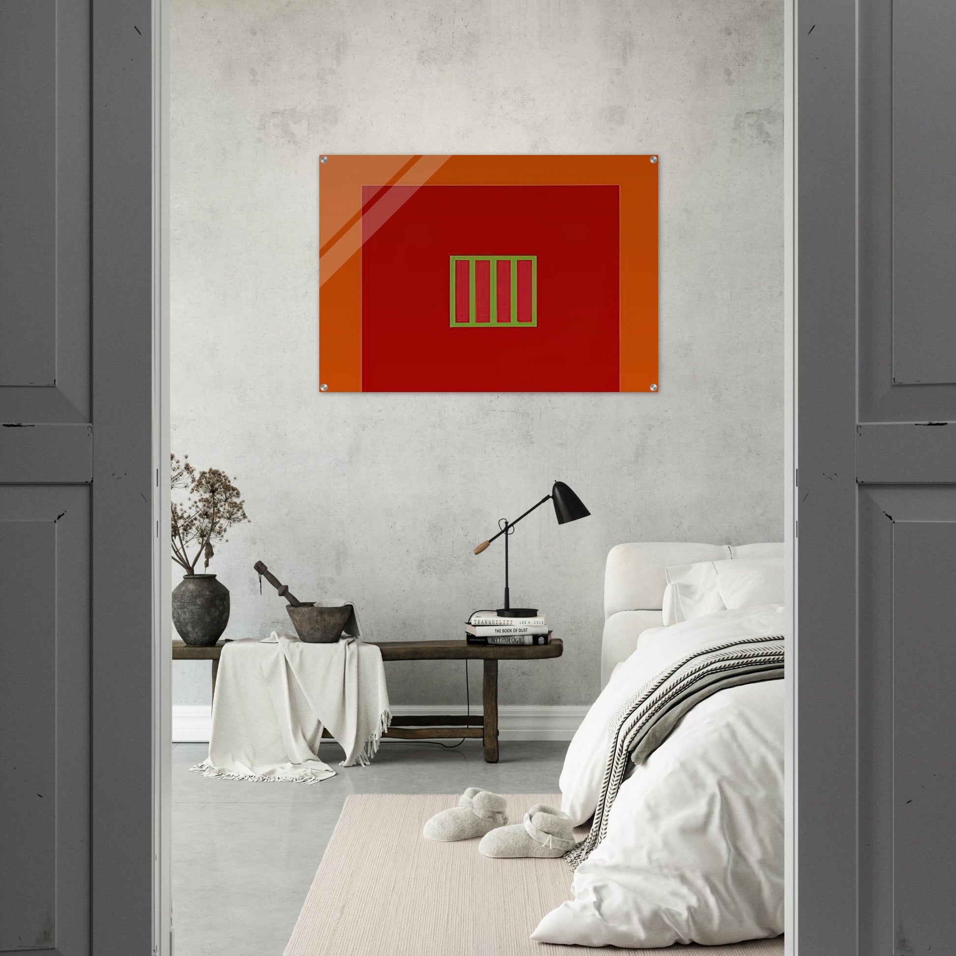 Day-Glo Prison - 1982 - Peter Halley Acrylic Print - 70x100 cm / 28x40″ inches