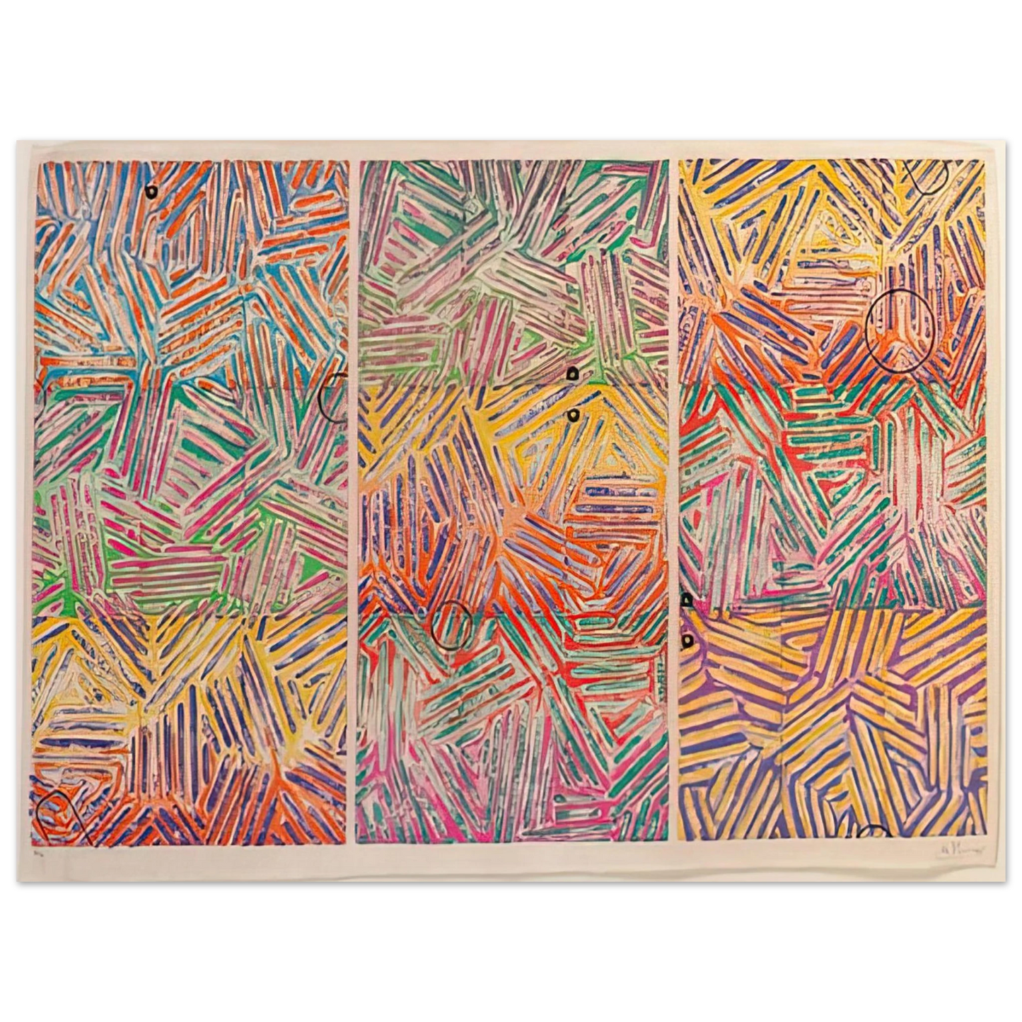 Jasper Johns - USUYUKI ULAE 227  75x100 cm / 30x40inches Fine Art Poster