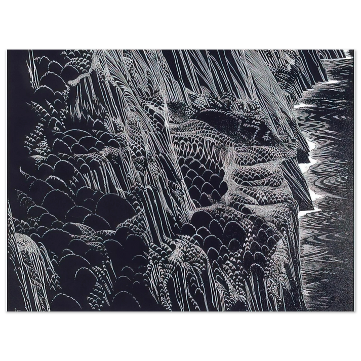 Eyvind Earle - Ocean Cliffs  75x100 cm / 30x40inches Fine Art Poster