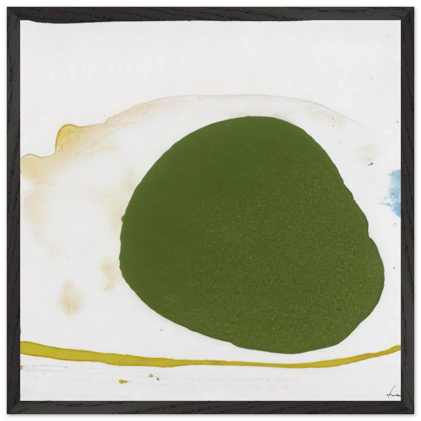 Helen Frankenthaler - Thanksgiving Day - 1973 Wall art - 28x43  cm / XL (11x17 Inches) - Premium Wooden Framed Poster With Fine Art Paper - White frame
