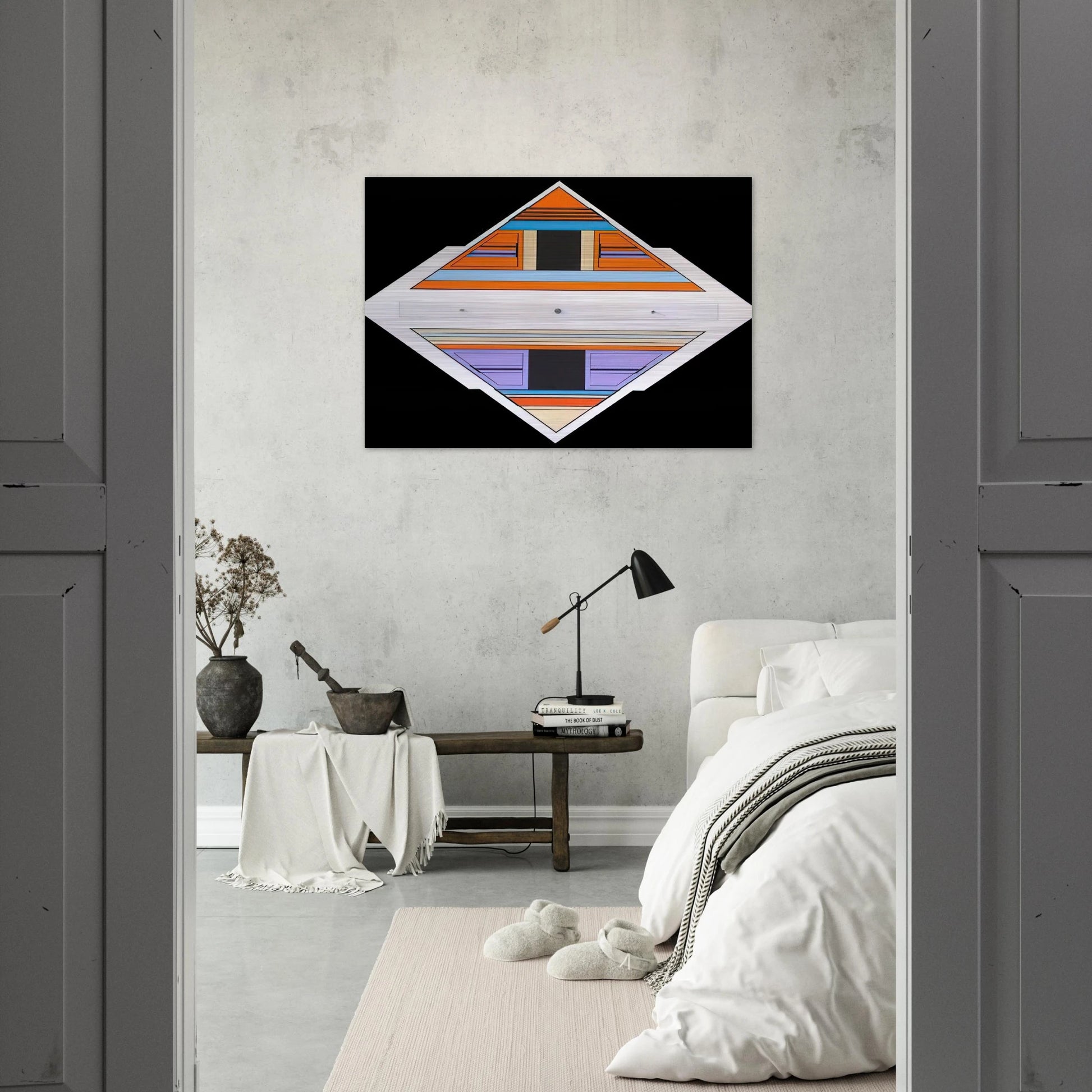 Elan - 1989 - Carmelo Arden Quin Brushed Aluminum Print - 70x100 cm / 28x40 inches | Carmelo Arden Quin Aluminum Print | Carmelo Arden Quin Prints