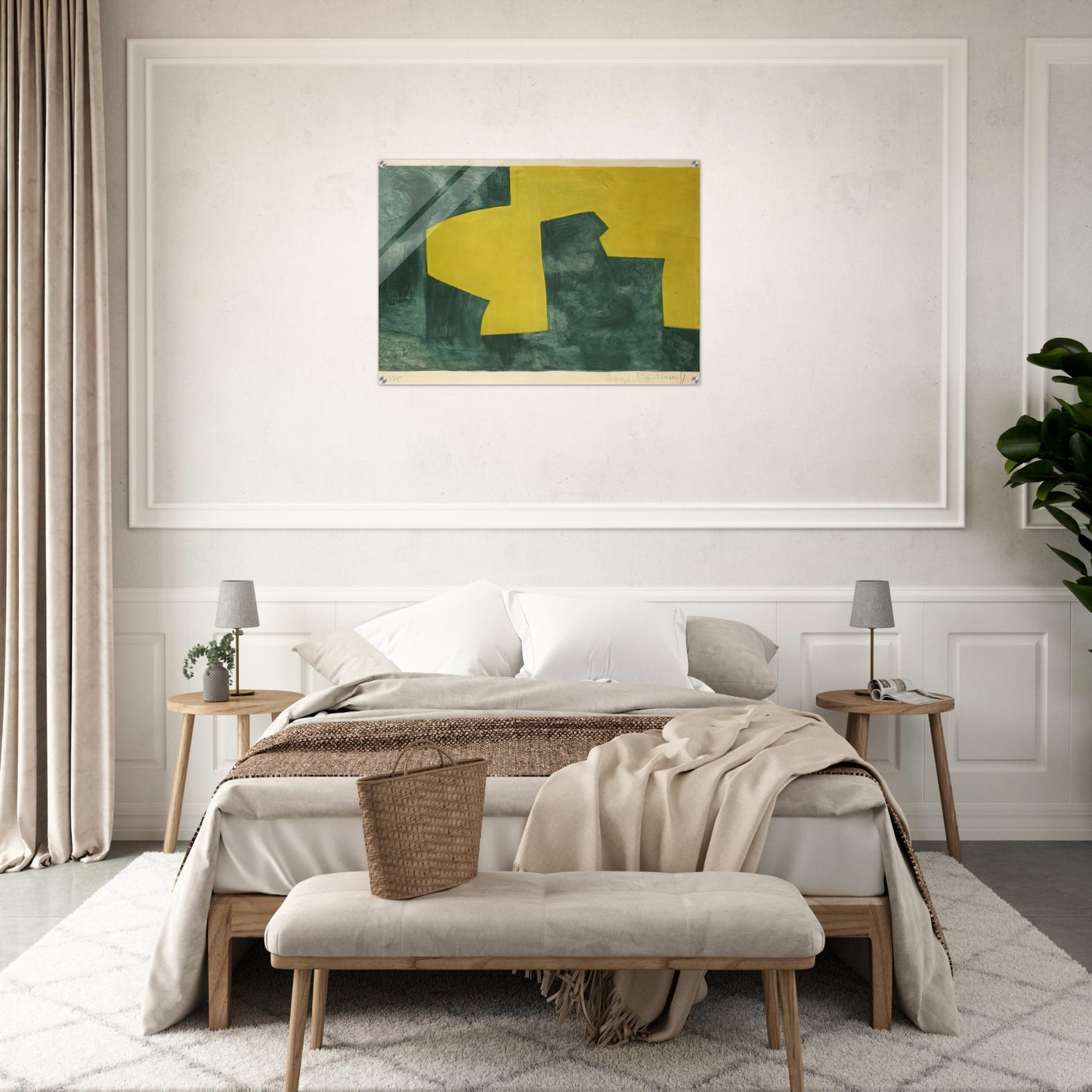 Composition verte et jaune - 1966 - Serge Poliakoff Acrylic Print - 70x100 cm / 28x40″ inches