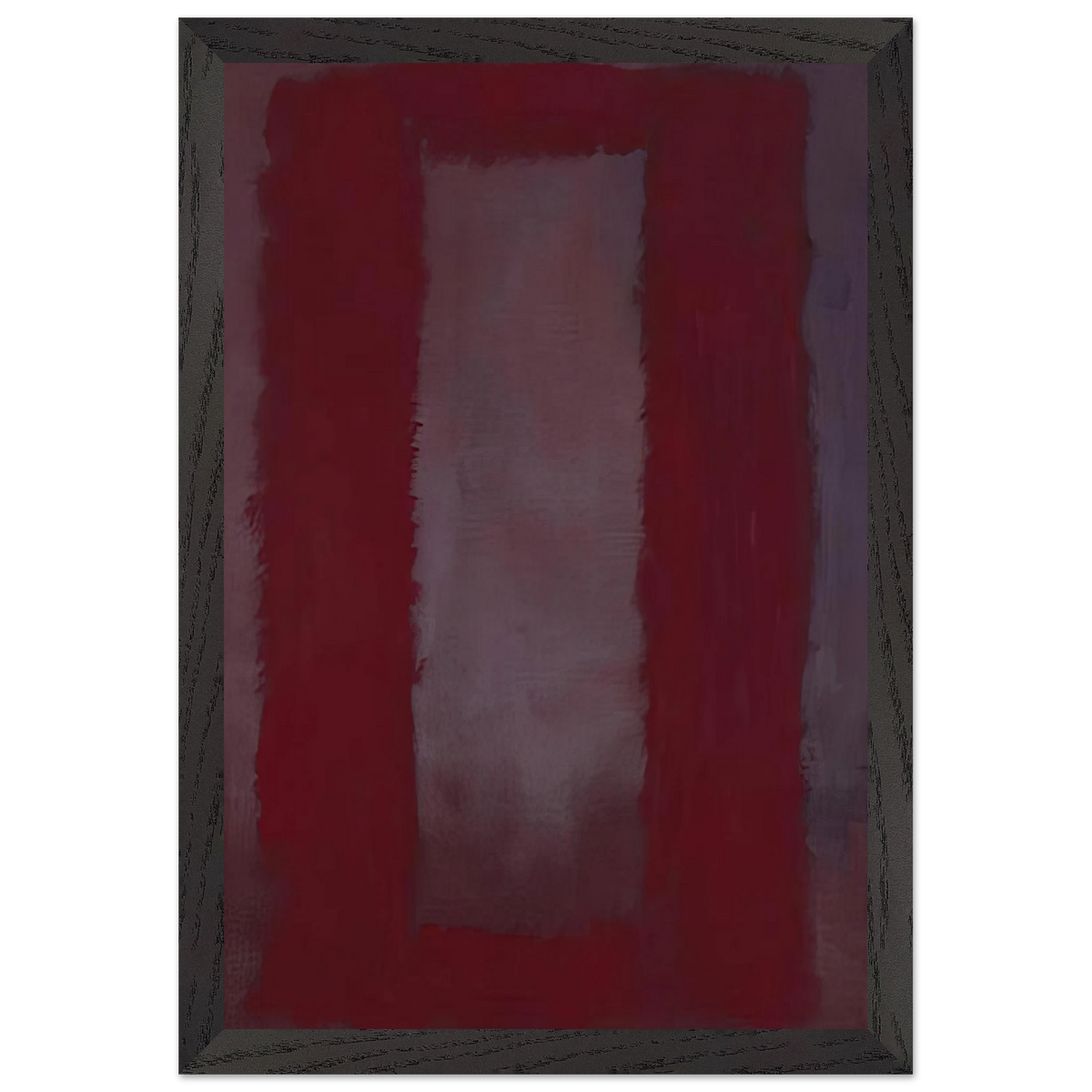 Mark Rothko - Red on Maroon - 1959 Wall Art - 30x40 cm / 12x16 inches - Premium Wooden Framed Poster With Fine Art Paper - Wood frame