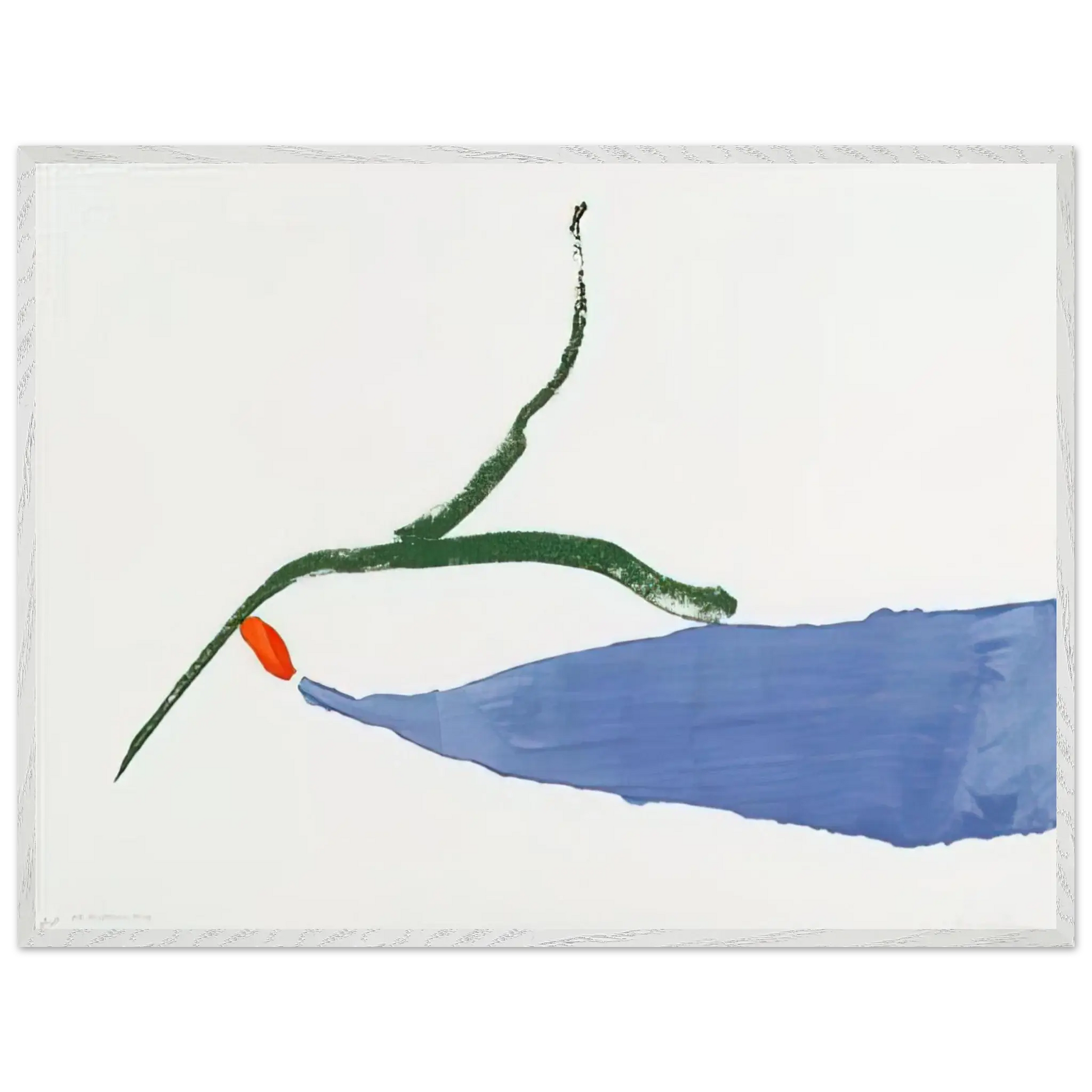 Helen Frankenthaler - A Little Zen - 1970 Wall art - A2 (42 x 59.4  cm) - Premium Wooden Framed Poster With Fine Art Paper - White frame