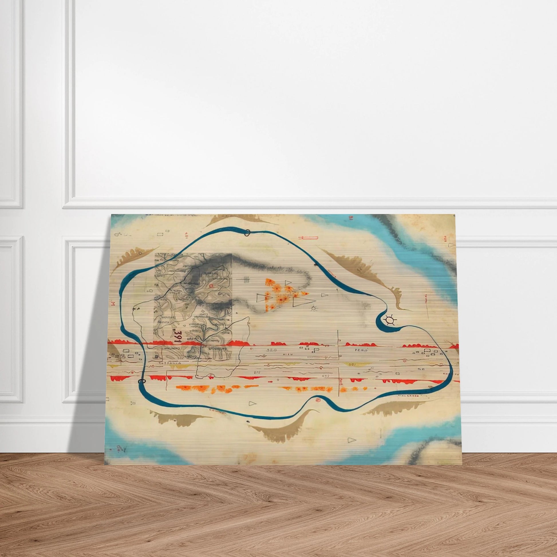Cosmic Map - 1930 - Bruno Munari Brushed Aluminum Print - 70x100 cm / 28x40 inches | Bruno Munari Aluminum Print | Bruno Munari Prints