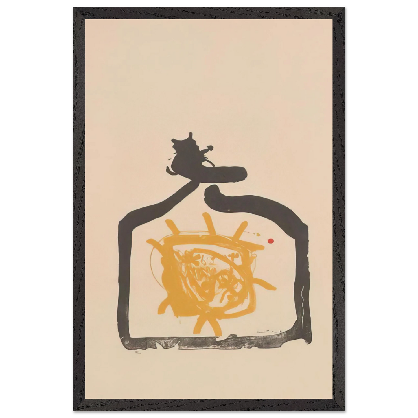 Helen Frankenthaler - May 26th Backwards - 1961 Wall art - 27x35 cm / 11x14 inches - Premium Wooden Framed Poster With Fine Art Paper-canvas - Black frame