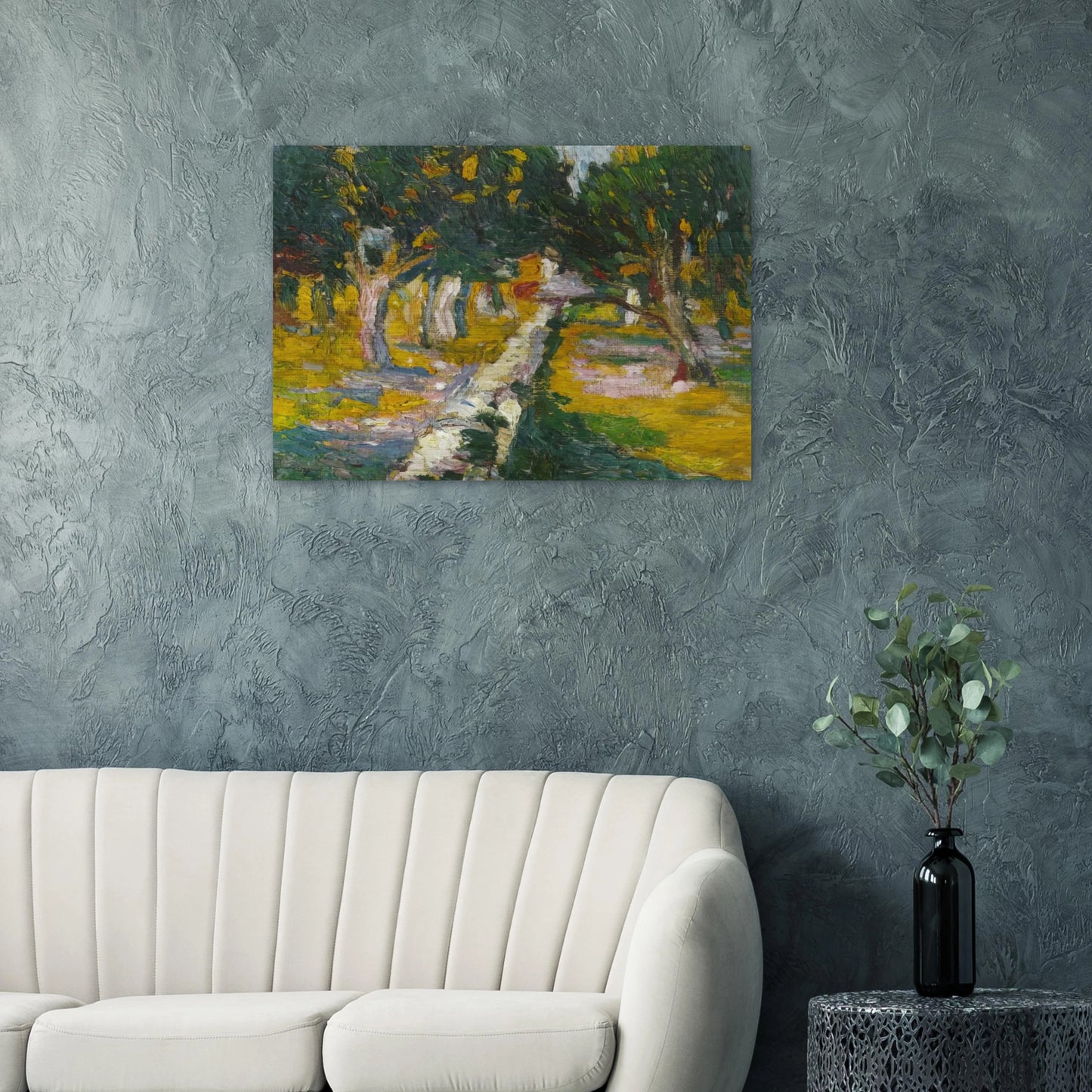 ORCHARD AT LLANE CADAQUES 1920 - Salvador Dali Brushed Aluminum Print - 70x100 cm / 28x40 inches | Salvador Dali Aluminum Print | Salvador Dali Prints